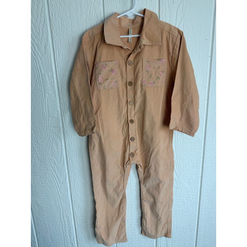 Wild Wawa Corduroy Floral Jumpsuit 5-6 Years